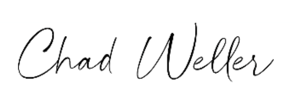 A signature of Chad Weller