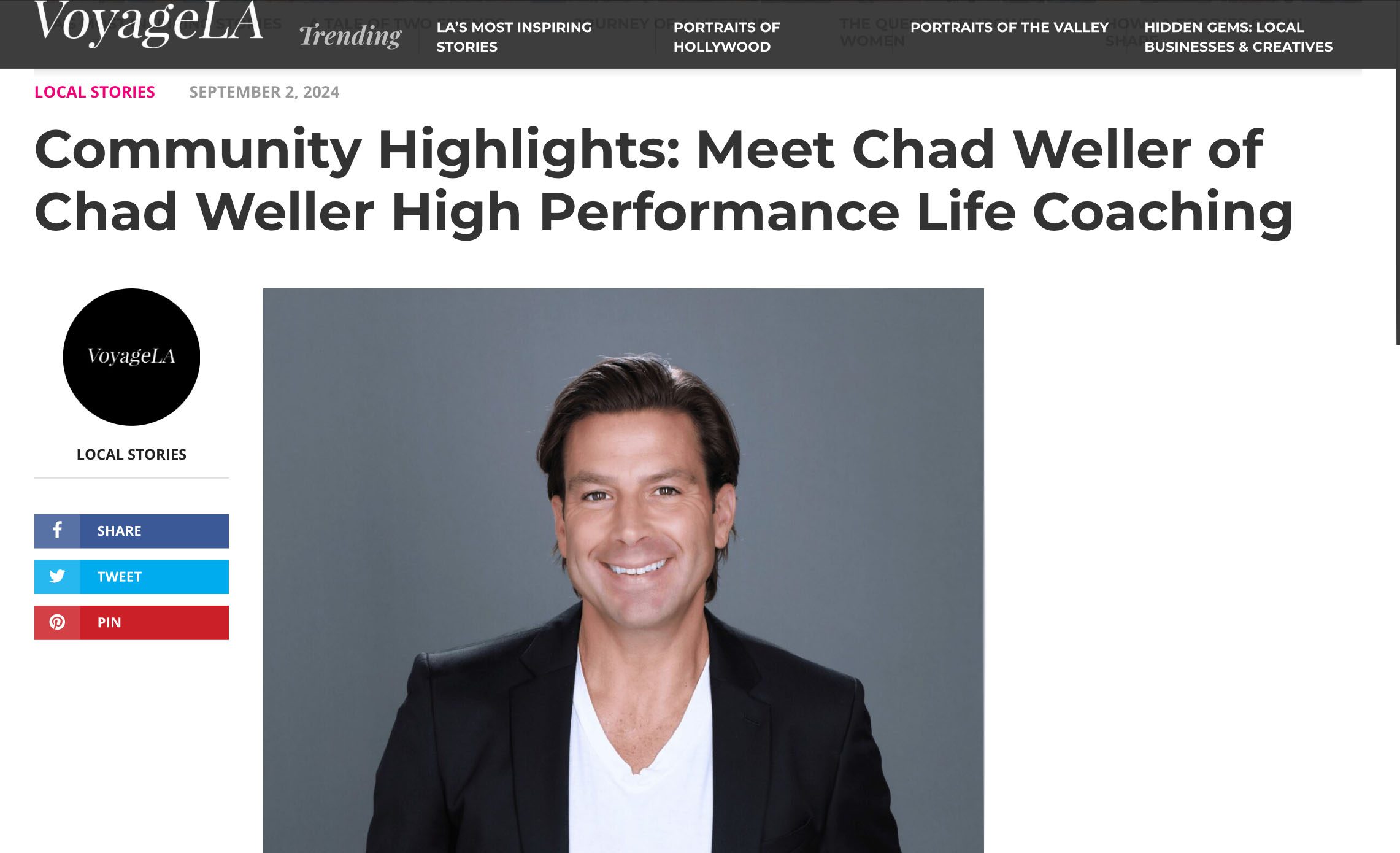 Chad Weller, high-performance coach - Chad Weller